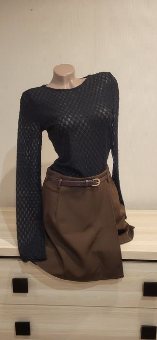 Спідниця-шорти шоколадного кольору