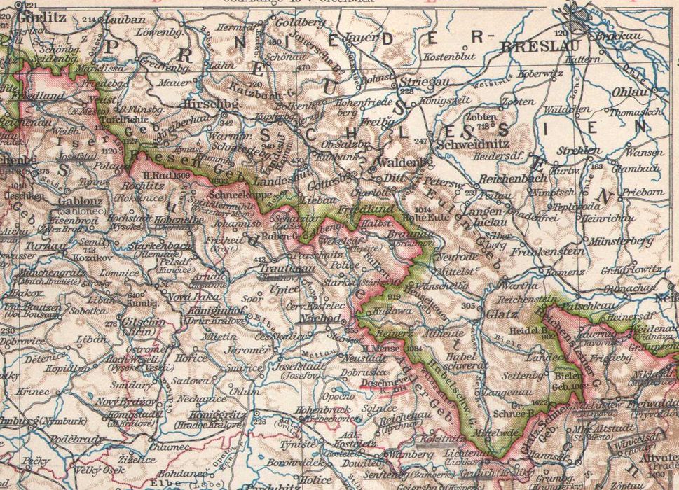Czechy Morawy Śląsk Mapa 1926 r. autentyk