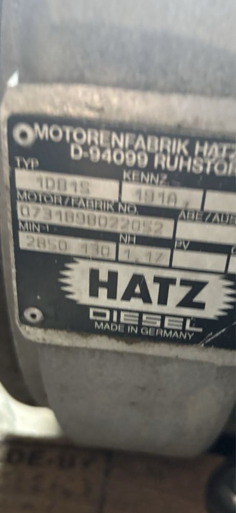 Hatz 1d81c 1b40 1B 30-2 1D 41 S 1D81 S 1D 30 S tłumik wał wtrysk