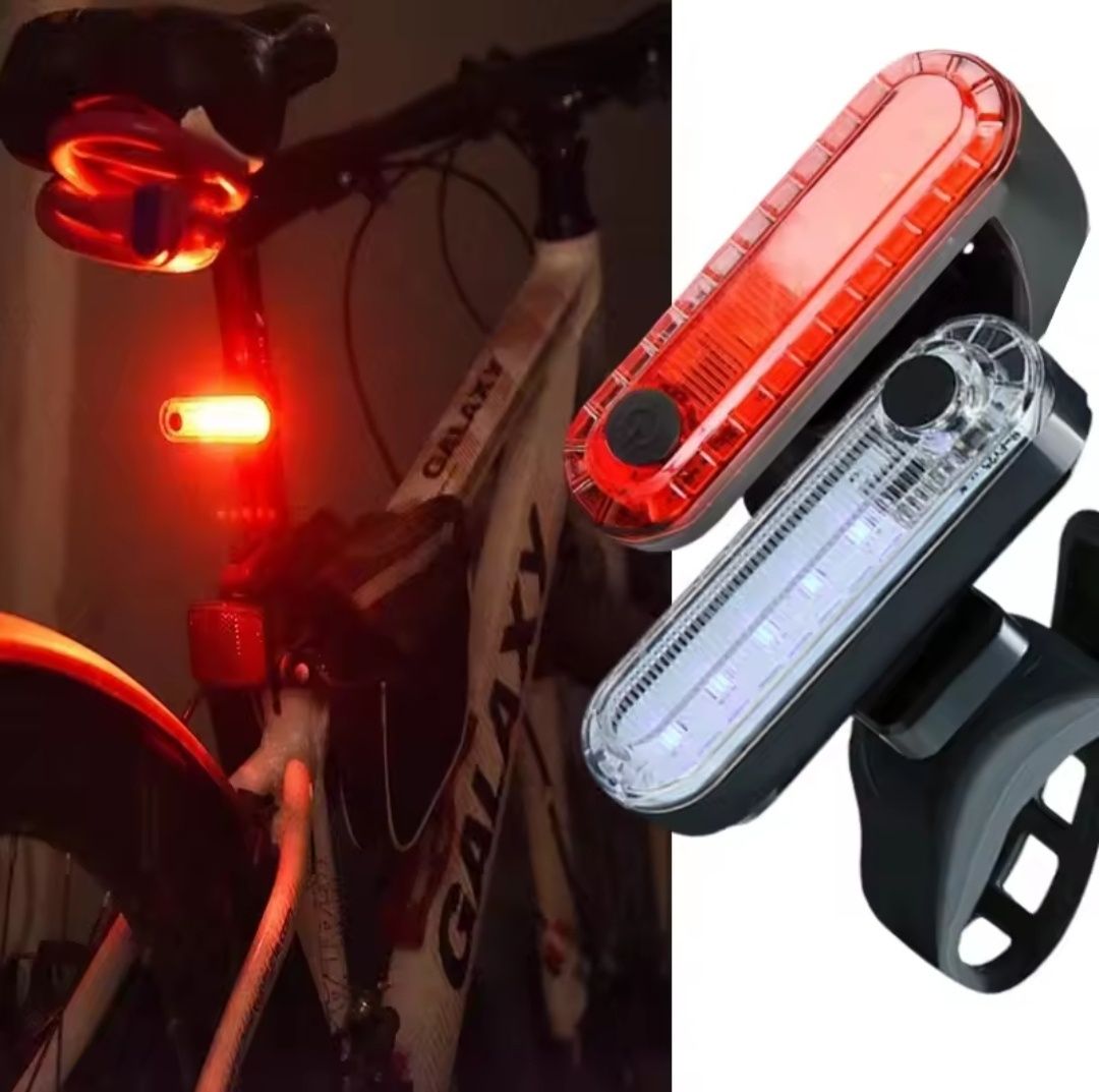 Komplet oświetlenia do roweru LED USB 30g 4 tryby 330mA Komplet a'2
