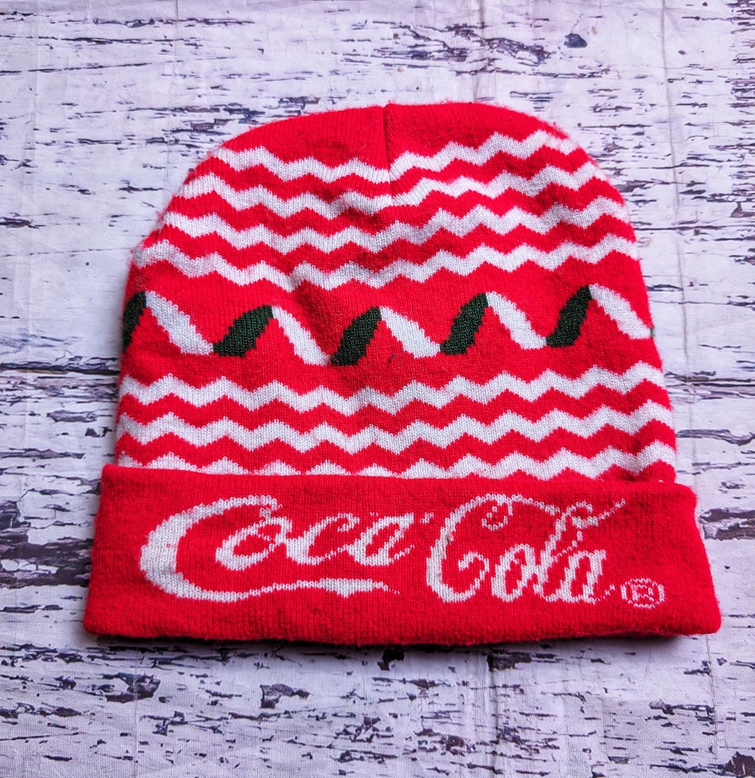 Świąteczna czapka zimowa coca cola beanie