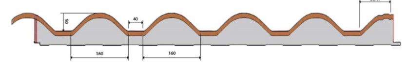 Painel sandwich Imitação de telha - Desde 20,50€