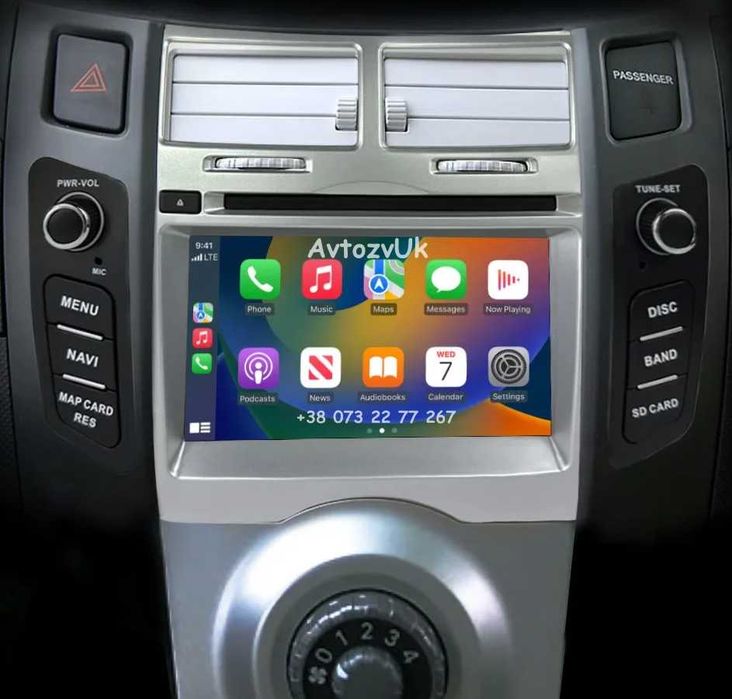 Android 14 YARIS Toyota Ярис Тойота GPS USB 2 дин CarPlay Магнитола