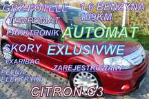 Citroën C3 1.6 110 KM Automat_Skóry Pełny _EXLUSIVE Mega Piekny Serwis