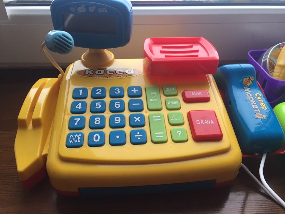 Касса, игрушечная касса магазина
