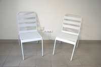 Cadeira de aço branco para jardim, varanda ou terraço
