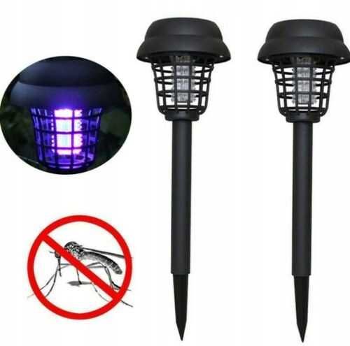 2x Lampa Solarna Owadobójcza UV na Komary Ćmy Owady