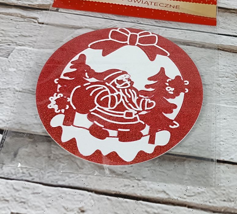 Naklejka świąteczna Mikołaj