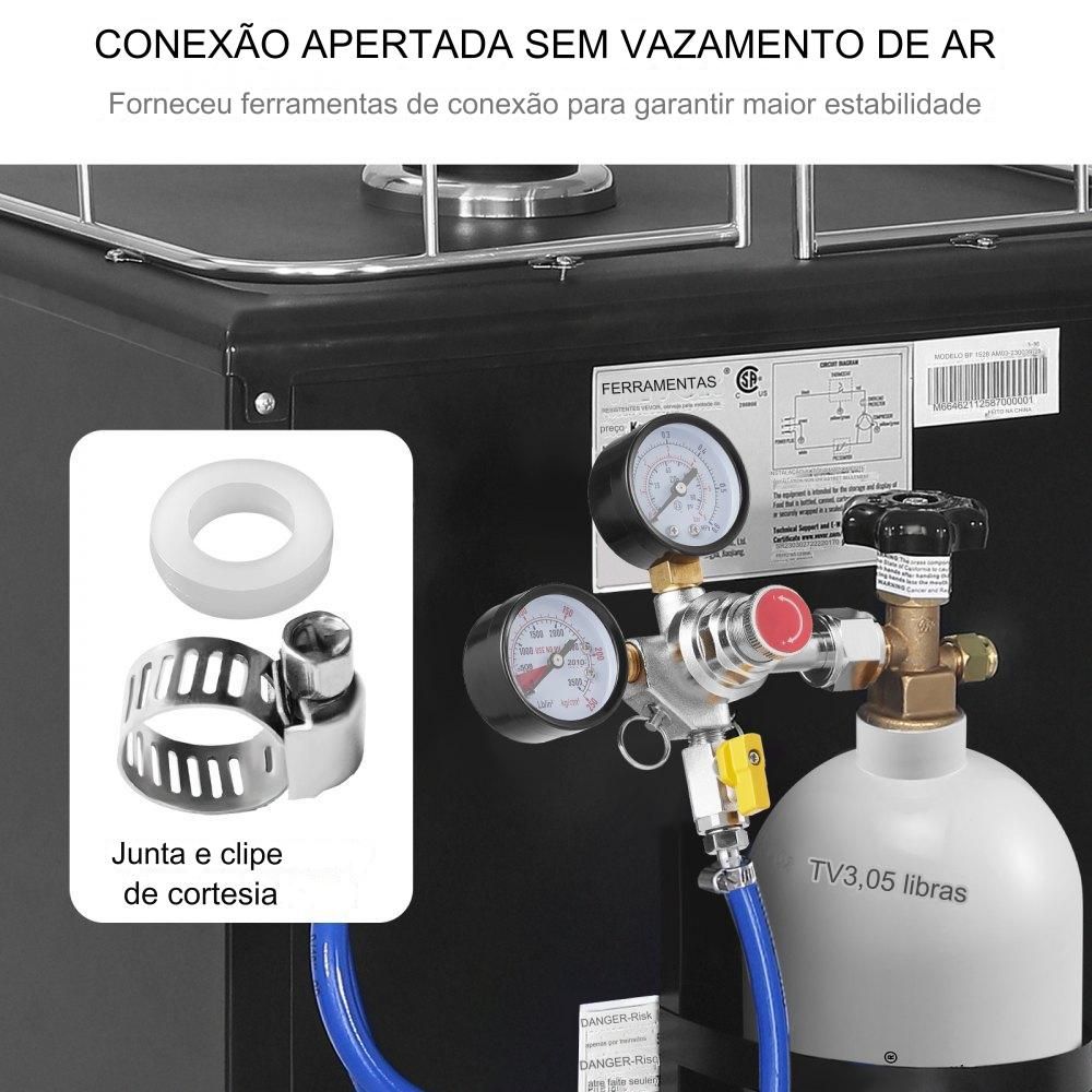 Regulador de CO2 com Válvula de Retenção