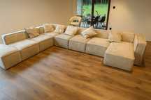 Kanapa sofa narożnik modułowa beżowa fargotex