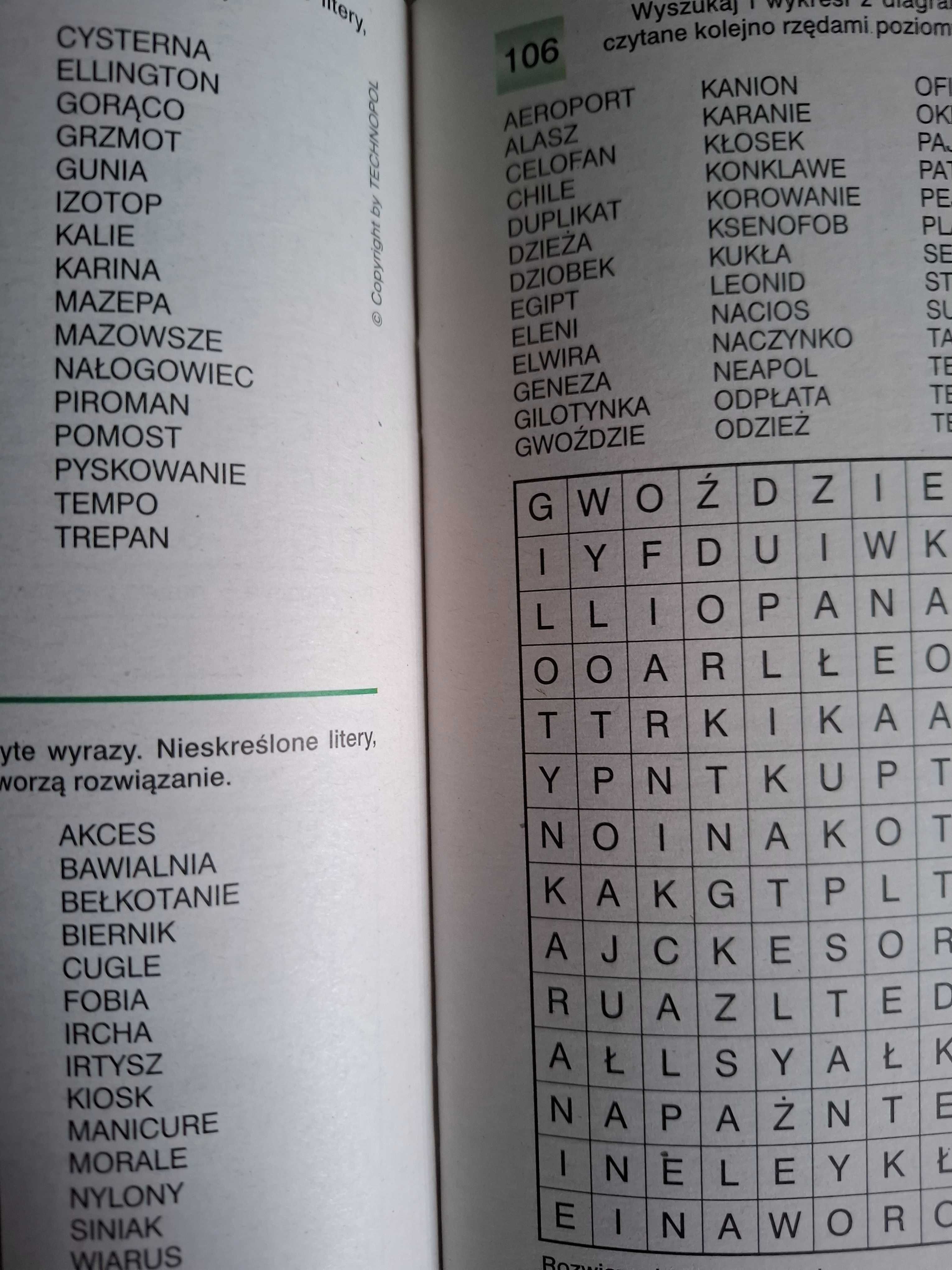 300 Wykreślanek z Głową - Technopol Krzyżówki Łamigłówki Puzzle Sudoku