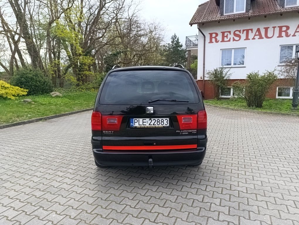 Seat Alhambra 1.9 TDI 7 Foteli Hak Klima Alufelgi ŁADNY ZADBANY