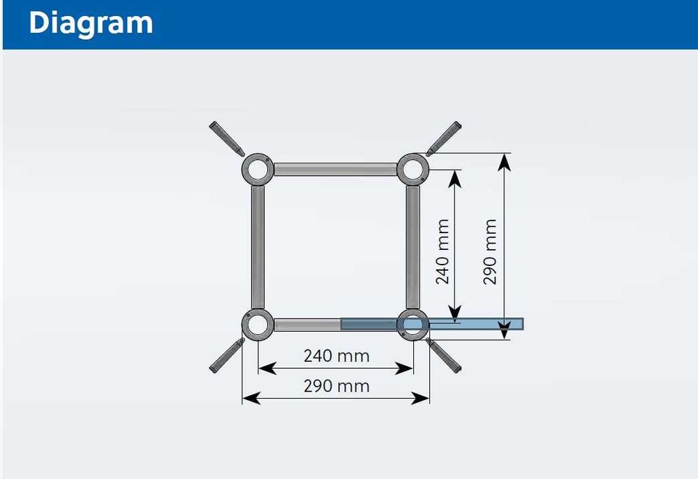 Eurotruss - FD34-150 1,5m  Kratownica Quadro FAKTURA 23% (527zł netto)
