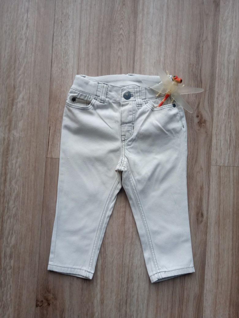 Spodenki jeansy beżowe H&M 74