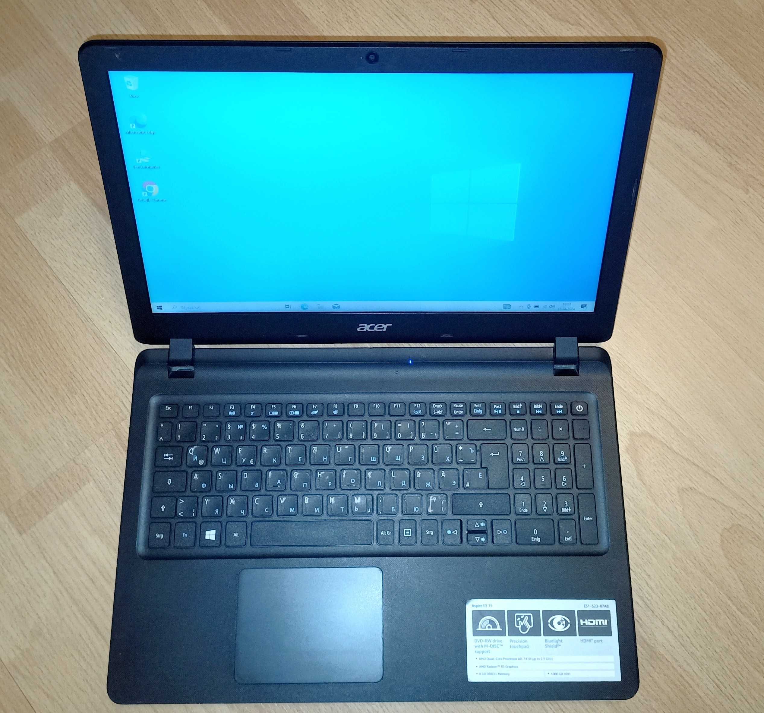 Acer Aspire ES1-523 - Quad Core - SSD