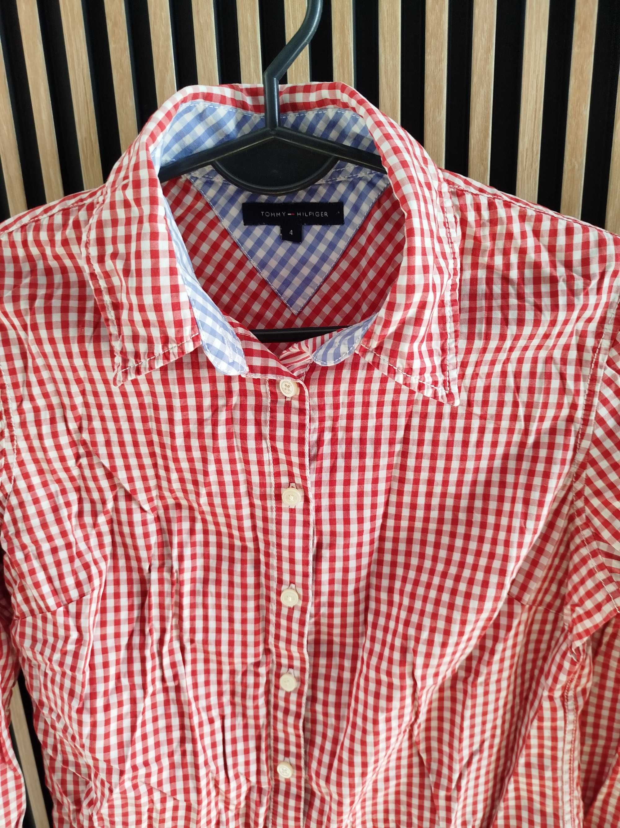 Koszula damska długi rękaw w kratę Tommy Hilfiger S wysyłka 24 h