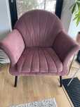 Fotel  uszatek black red white susa welur brw