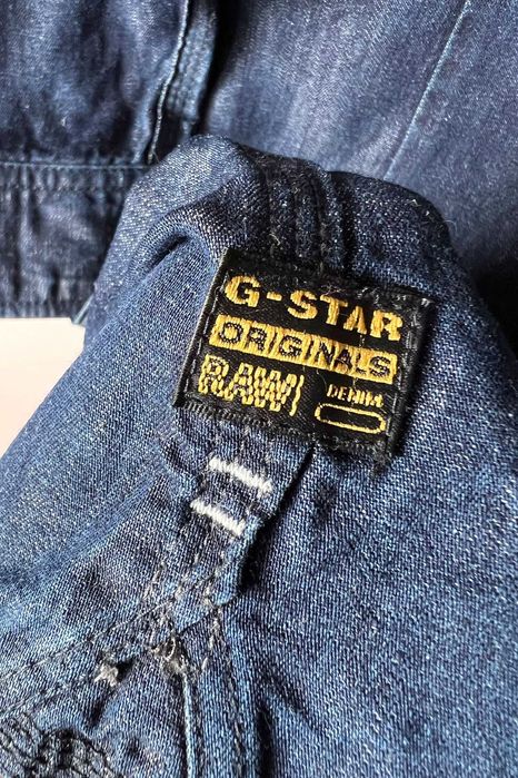 G-Star RAW granatowa mini sukienka tunika koszula jeans  XS 34 bawełna