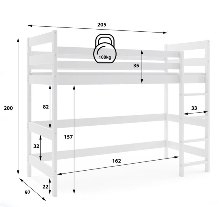 Łóżko na antresoli