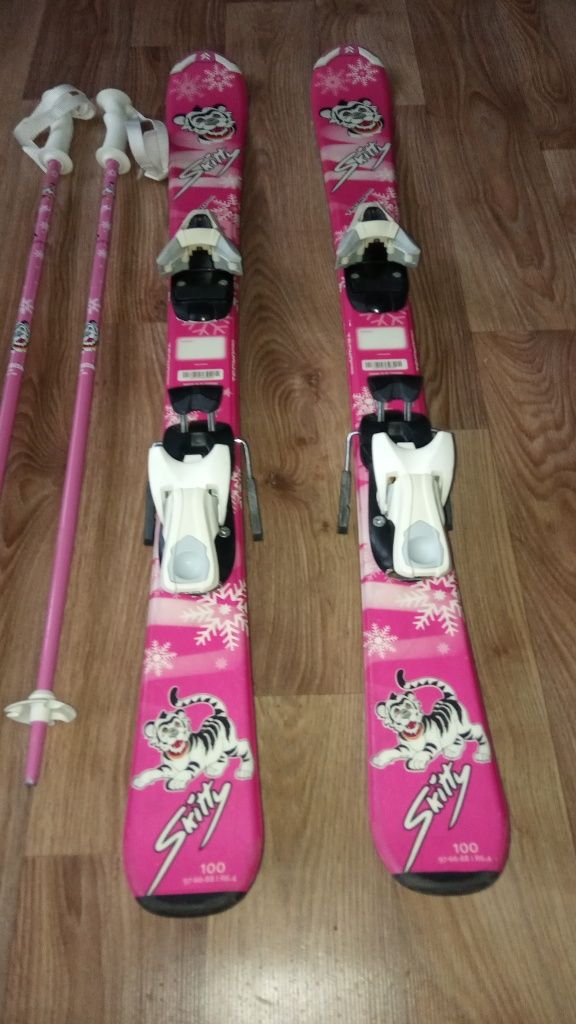 Детские лыжи комплект(лыжи палки боты)