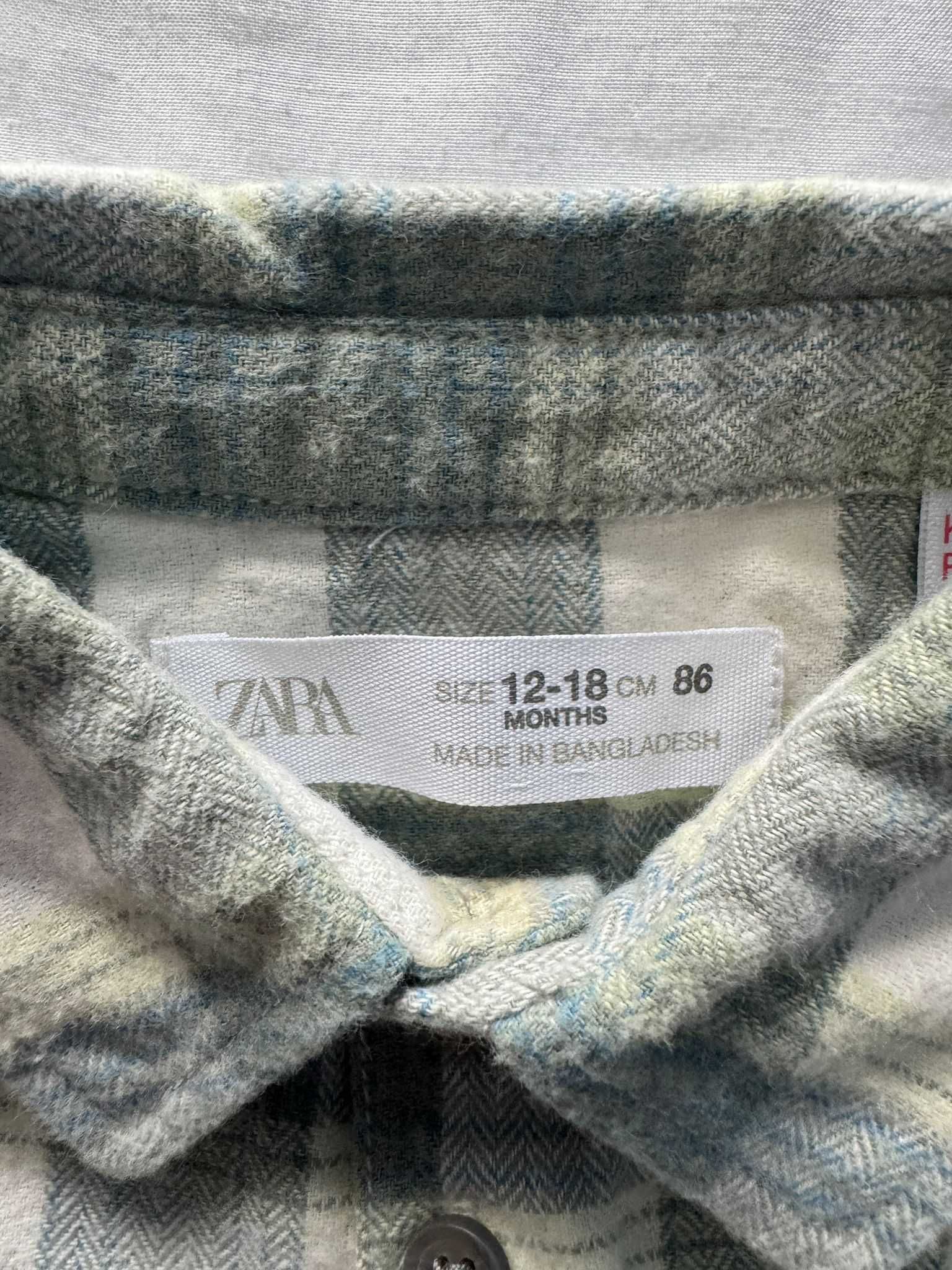 Camisa quadrados Zara criança 12-18