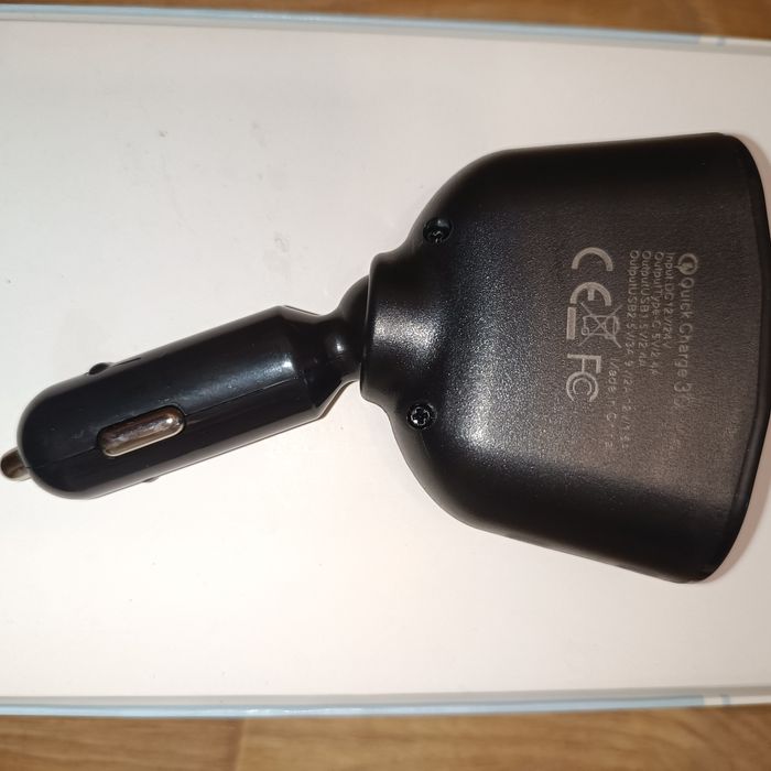 Адаптер автомобільний здвоєний з підсвічуванням