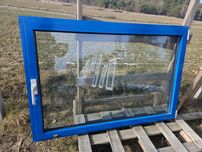 OKNA Aluminiowe 148x100cm Poziome Niebieskie 28 sztuk okno