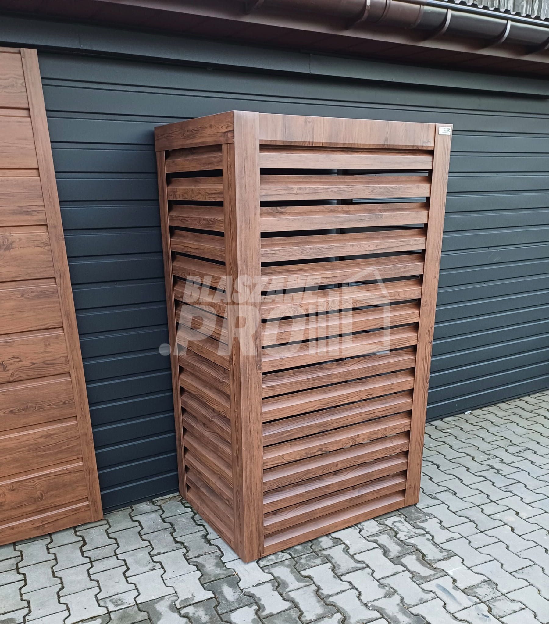 Osłona pompy ciepła 70x40x190 cm ciemny orzech GP316