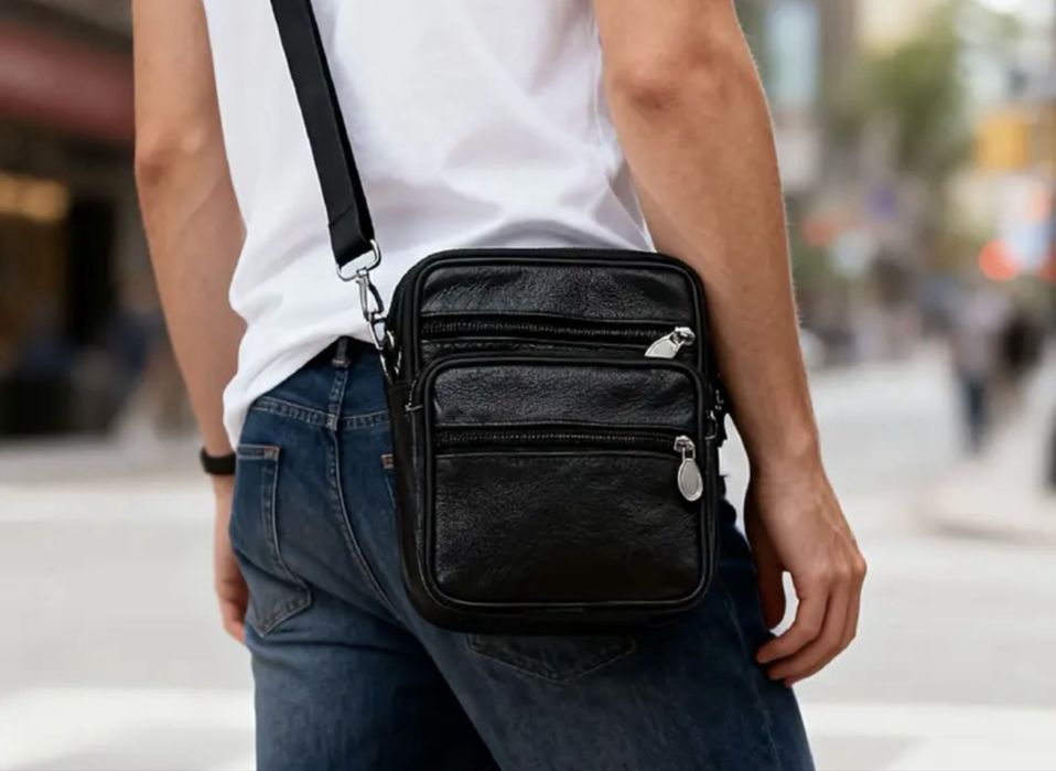 Чоловіча шкіряна сумка