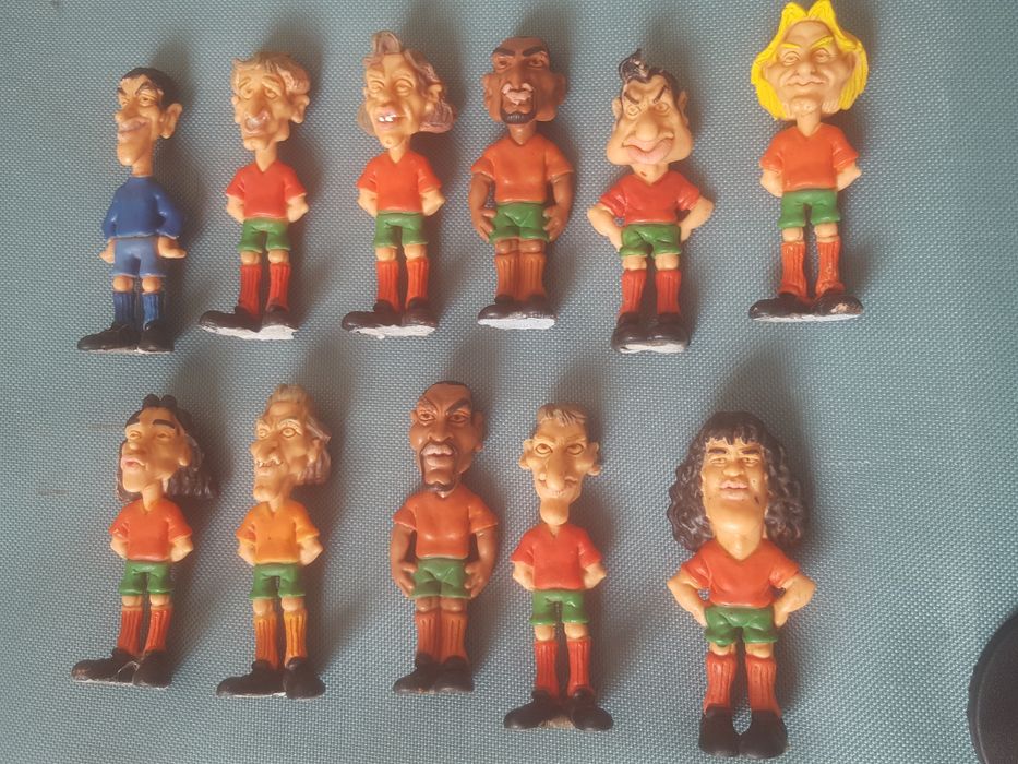 Jogadores caricaturas da seleção nacional de futebol