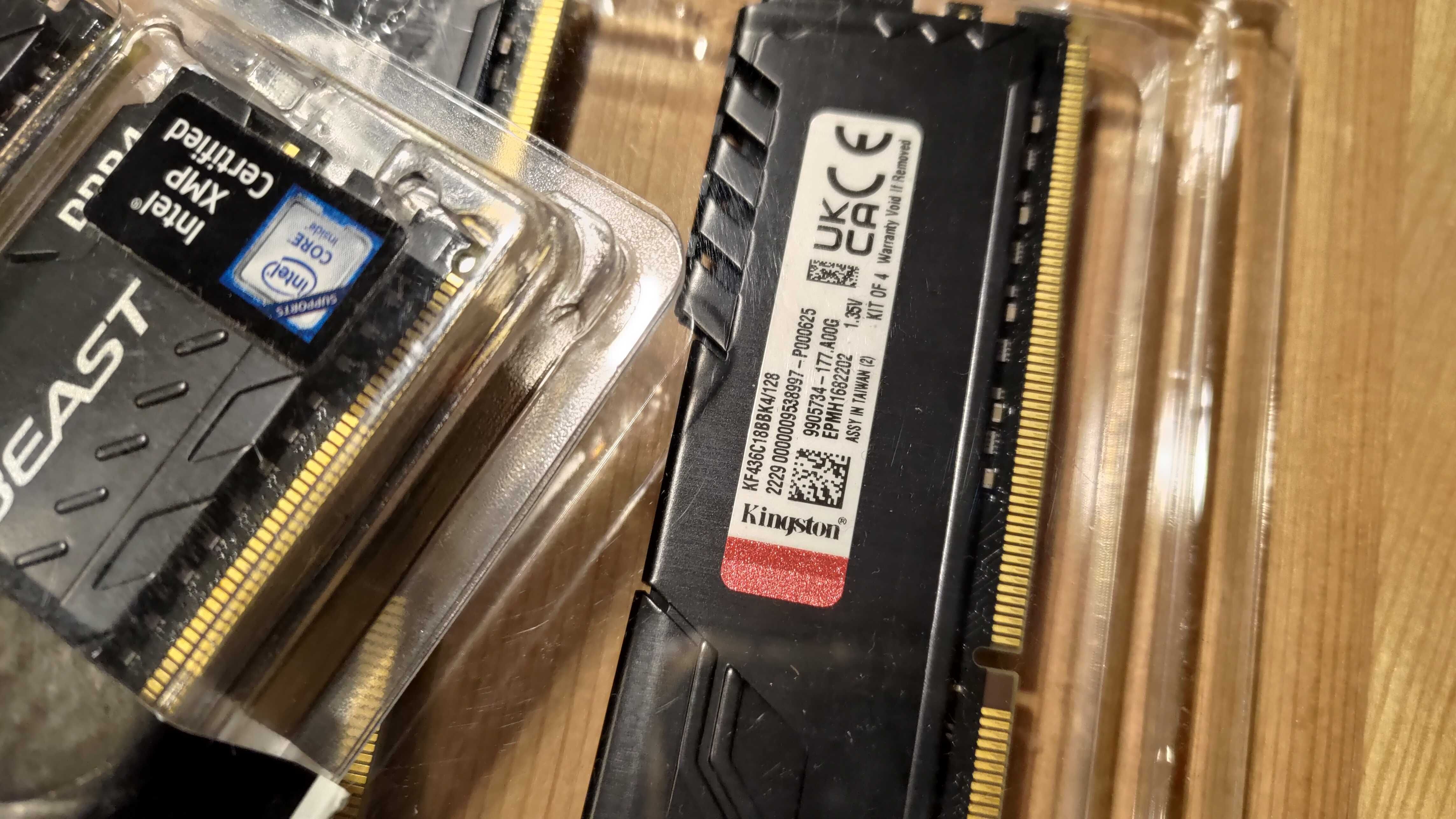 128GB DDR4 HyperX Fury Ram 4x 32GB 3600MHz
