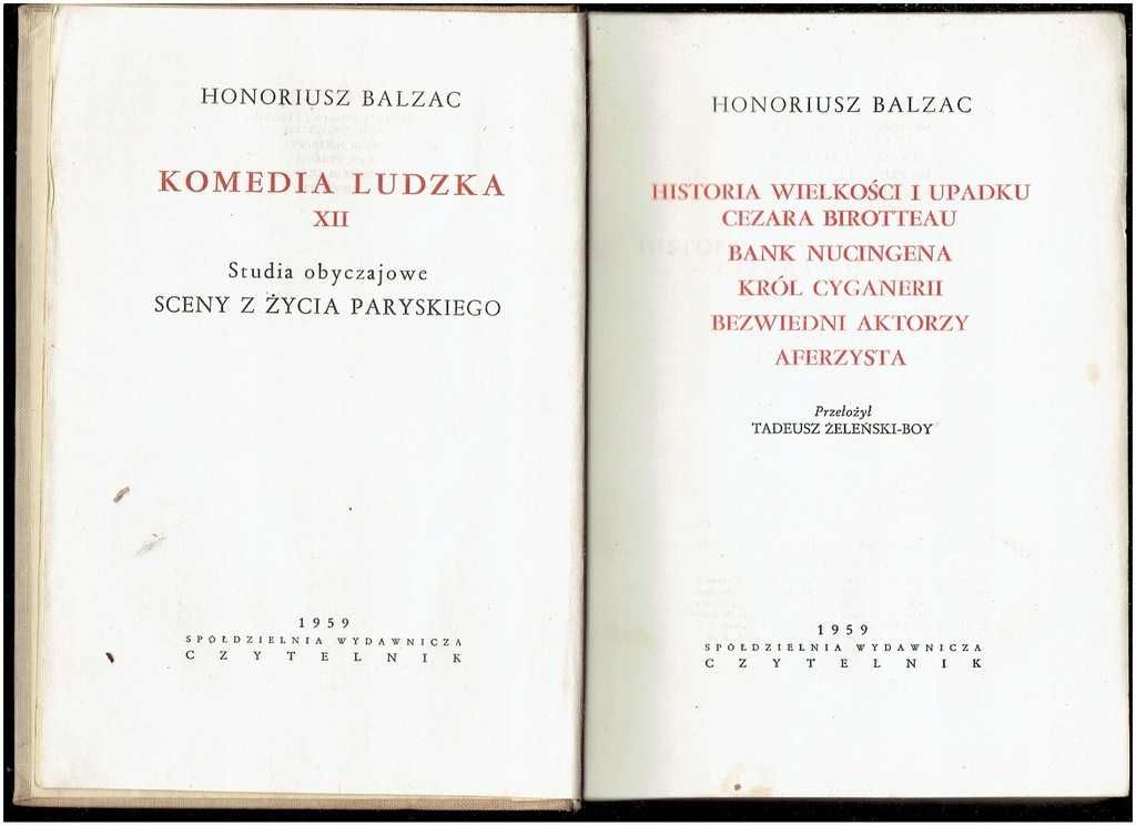 Kraszewski x2; Popioły; Faraon; Orzeszkowa; Skarga; Balzac x2; Jirasek