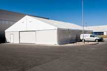 Hala namiotowa z PCV od Protan Elmark. 10m x 40m x 3m