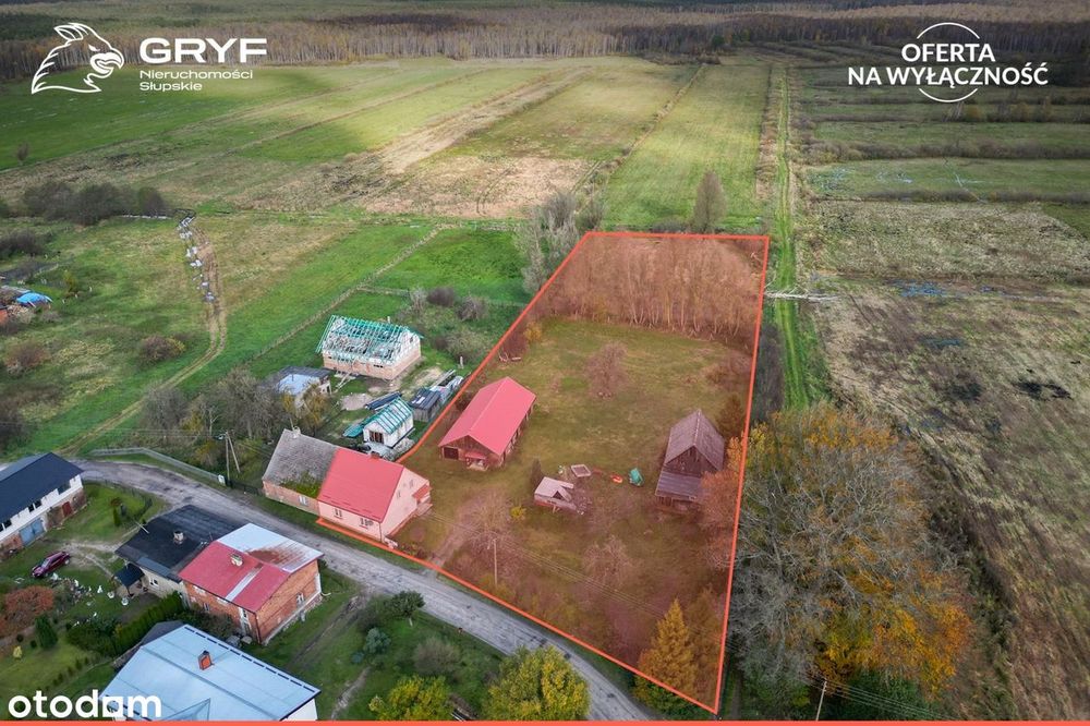 dom na dużej działce 7600 m2|Rzuski Las