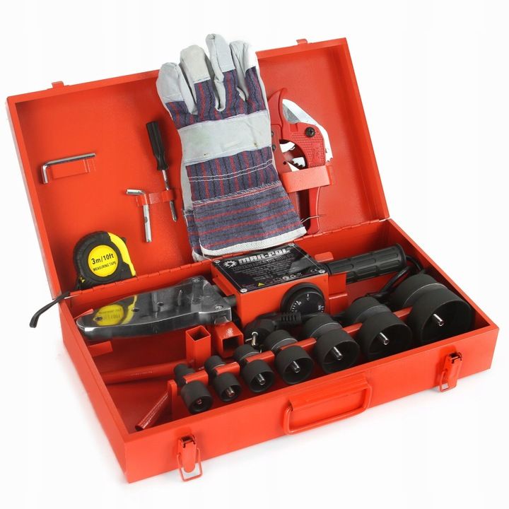 Zgrzewarka 2700w Pcv Pp + Matryce 7 Sztuk 16-63mm Do Rur Kształtek