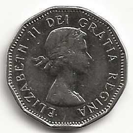 5 Cêntimos de 1960, Canadá, Rainha Isabel II