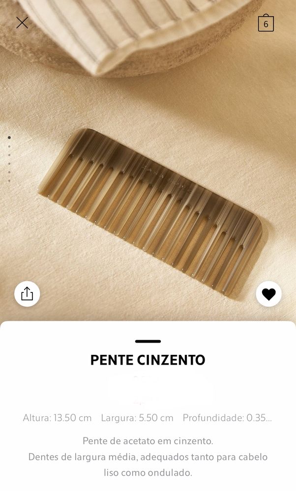 Pente Cinzento Zara Home NOVO