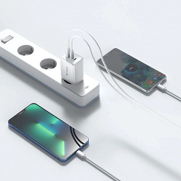 Ładowarka Tech-Protect C65w sieciowa 2x Usb-c Pd 65w / Usb-a Qc 3.0 -