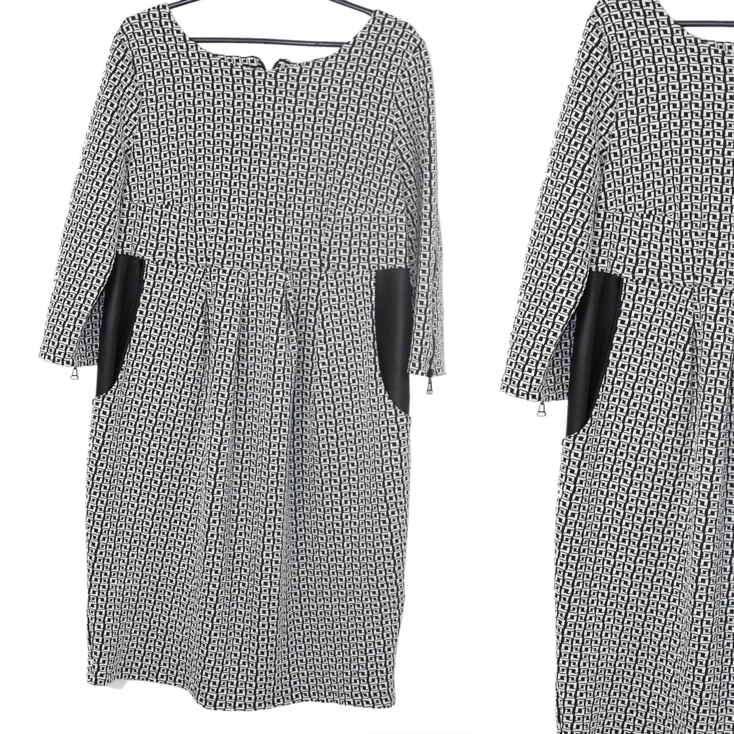 ODA Modna Wzorzysta Ciążowa Sukienka Midi 42/44 XL/XXL (u9)