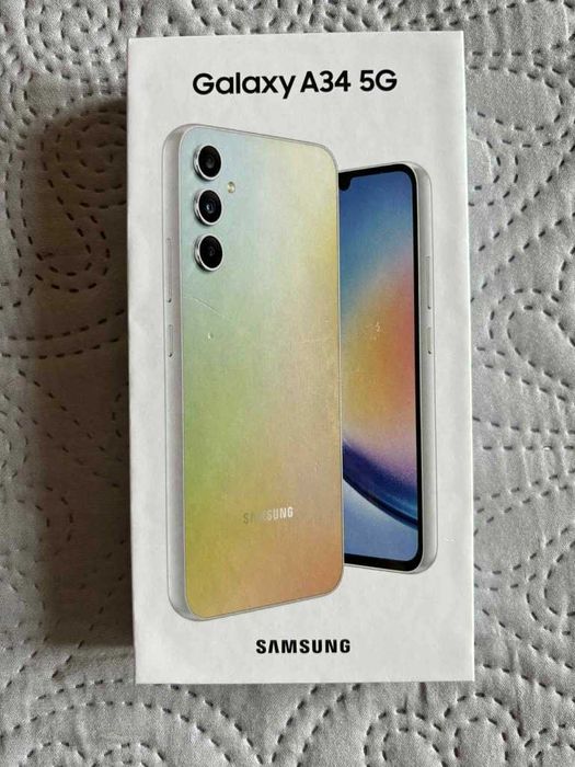 NOwy Samsung Galaxy A34 5G SM-A346B 6/128 Awesome Silver Srebrny H