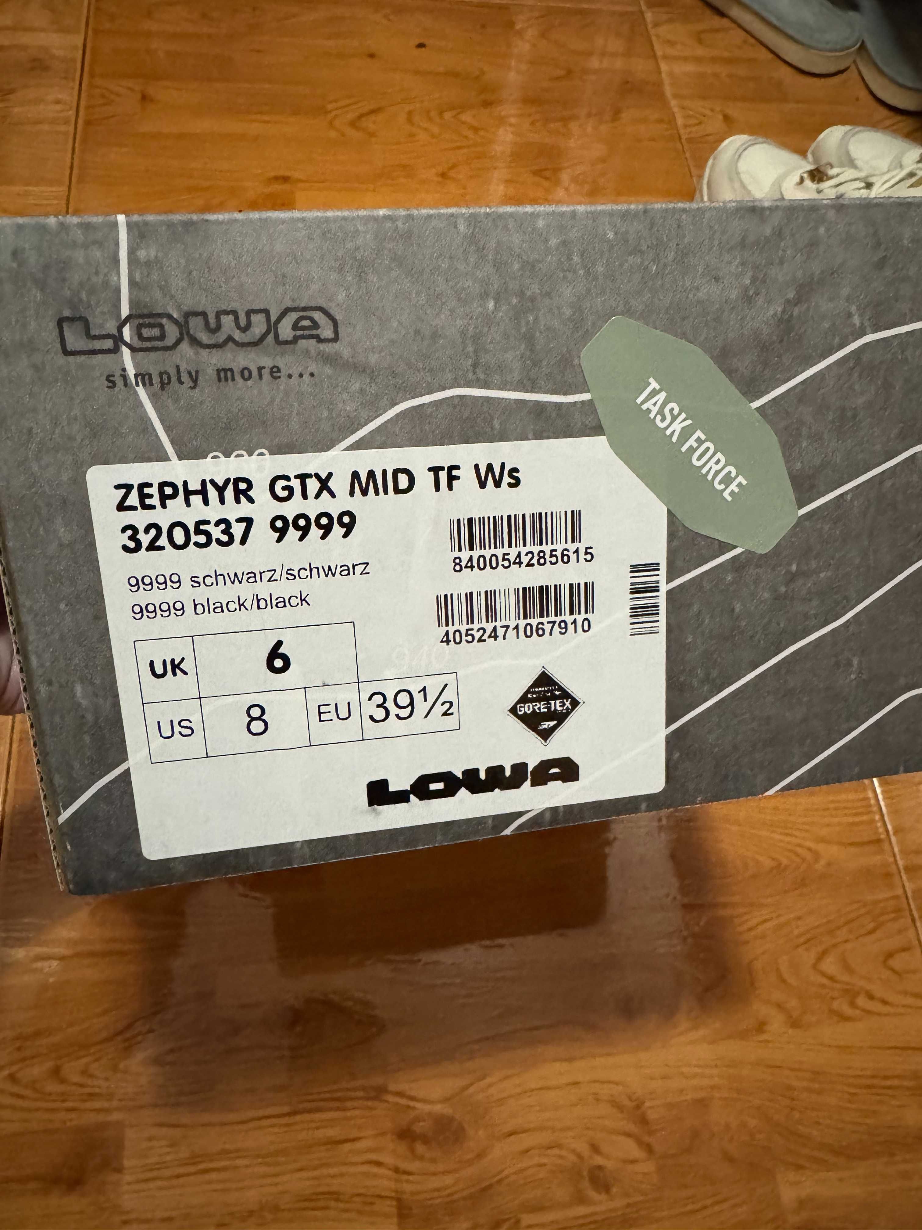 Тактичні черевики Lowa Zephyr GTX MID TF - Black