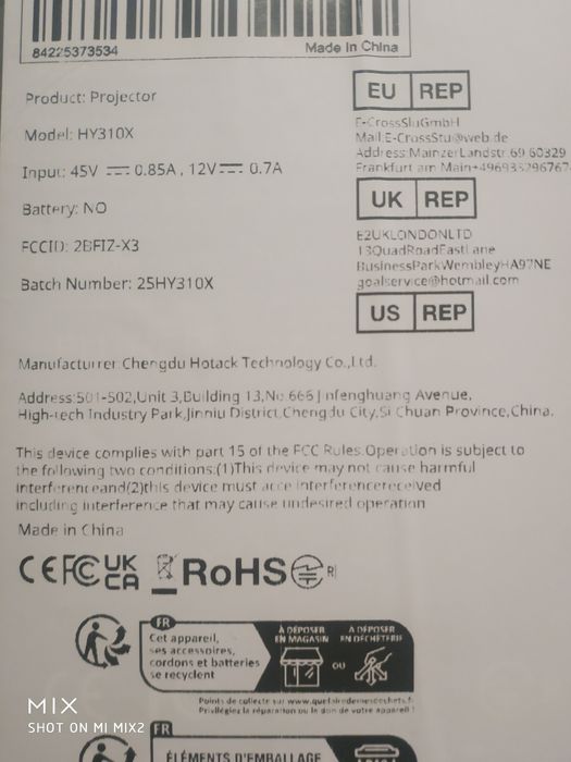 мини-проектор Magcubic HY310X