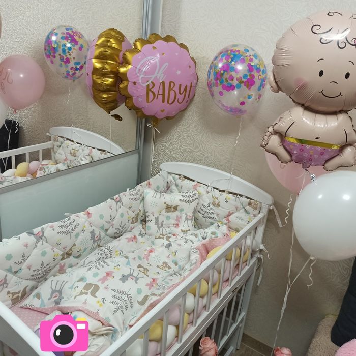 Набір в дитяче ліжко/бортики /Постіль в ліжко для дівчинки