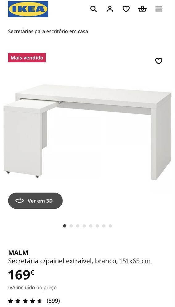 Secretária Malm Ikea