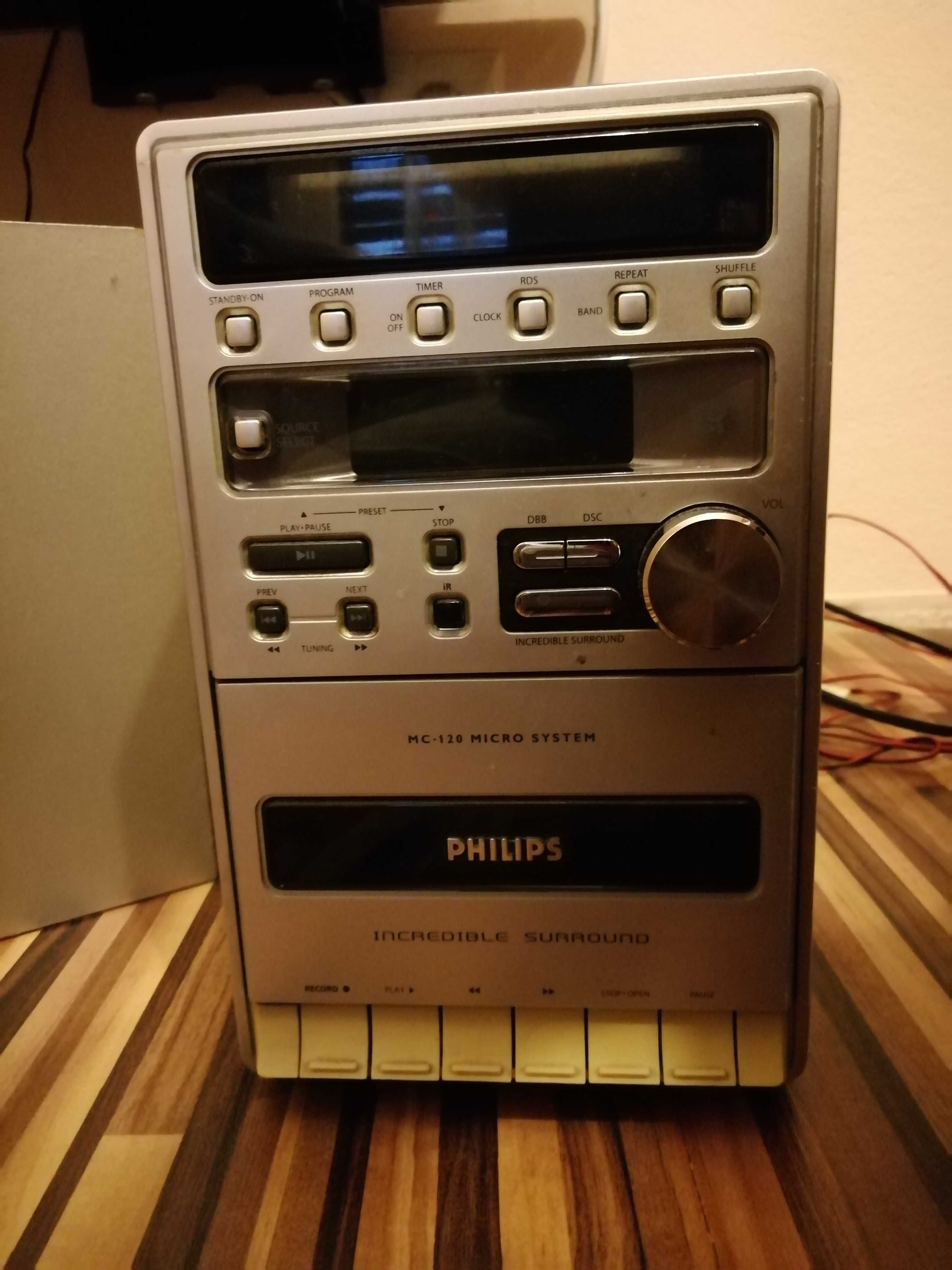 Wieża Philips MC-120/22 + 2 głośniki