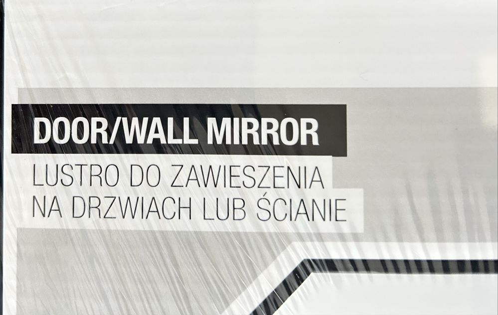 Lustro 35 x 125 cm na sciane lub na drzwi szare matowe  nowe Kraków