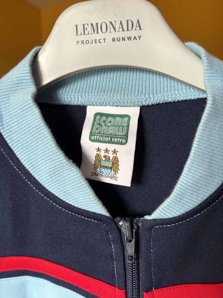 Manchester City score draw retro vintage M bluza piłkarska koszulka