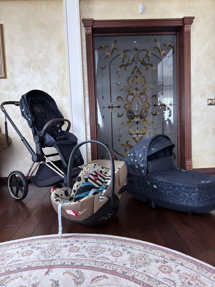 Коляска Cybex Priam JEWELS OF NATURE Frame Rose Gold 2in1