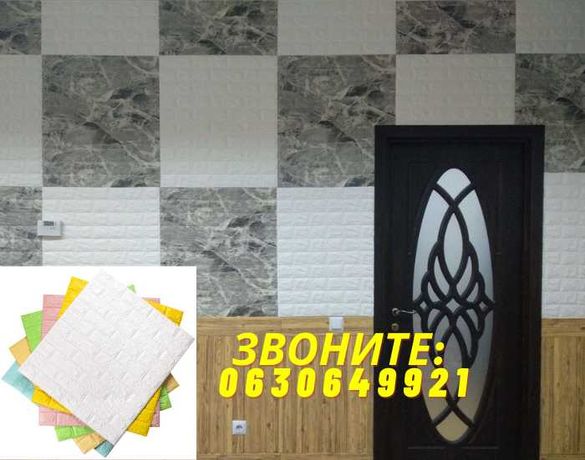 Самоклеющиеся панели 3D для стен Обои мягкие Кирпич Мрамор Дерево