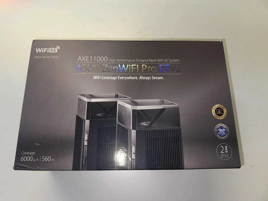 Sistema Mesh Asus ZenWiFi Pro ET12 (Pack 2) | Wi-Fi 6E | Com Garantia